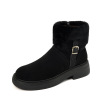 Ankle boots with buckles A77 black